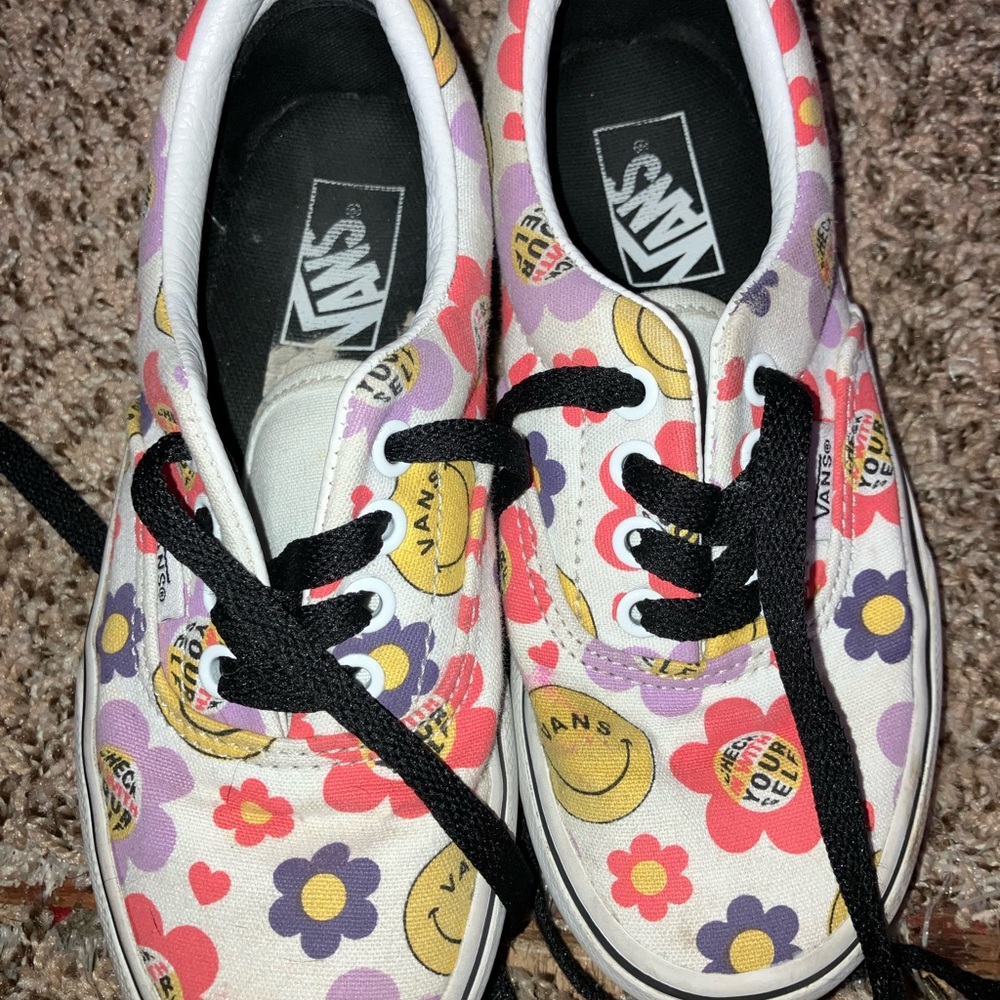 Vans Kids Sneakers with Colorful Floral Design
